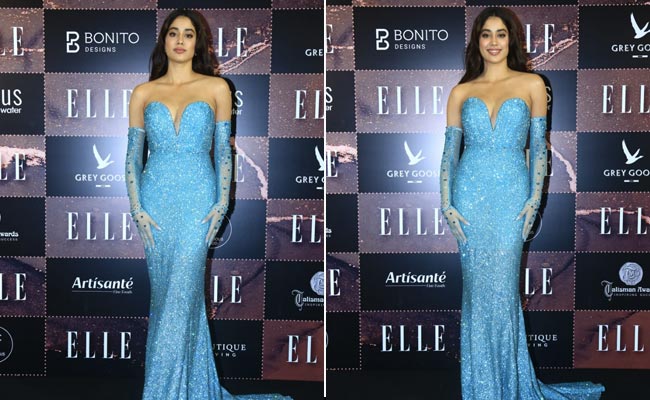 Janhvi Kapoor In An Aqua Sequinned Gown Is The Glitziest Mermaid Come To Life