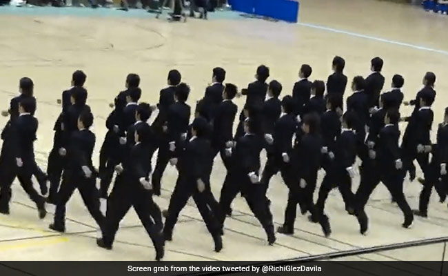 Old Video Of Japanese Students' Synchronised Walk Stuns Internet