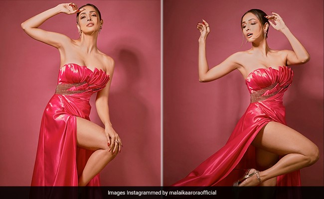 Malaika Arora Makes Us Go "1, 2 Cha Cha Cha" Too In Her Bright Strapless Gown