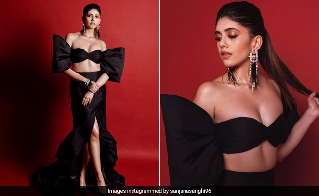 Sanjana Sanghi Brings High Velocity Drama In A Statement Black Co-Ord Set