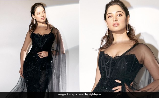 Tamannaah Bhatia's <i>Saree</i> Is The Right Kind Of Black Magic We're Into