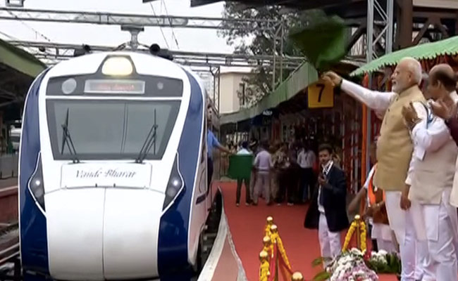 PM Flags Off South's First Semi-High Speed Vande Bharat Express 