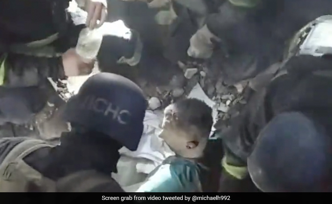 Video Shows Man Trapped In Rubble After Russian Strikes, Newborn Killed