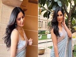 Katrina Kaif In A Pastel Embellished <i>Saree</i> Is Sure To Be The Most Stylish Wedding Guest Around Katrina Kaif In A Pastel Embellished <i>Saree</i> Is Sure To Be The Most Stylish Wedding Guest Around