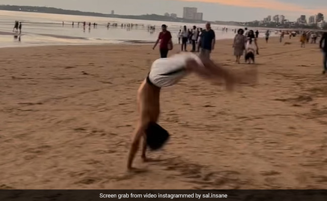 Watch: Mumbai Man's 42 Backflips At Juhu Beach Stuns Internet