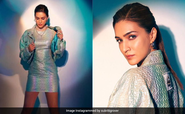 Kriti Sanon Looks So Chic, We Don't Mind Her Silver Dress Shining In Our Eyes