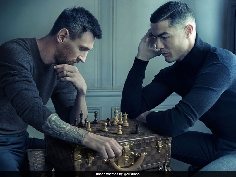Cristiano Ronaldo And Lionel Messi Clash Again, But This Time On A Chessboard. See Pic