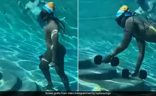 ICYMI: Lupita Nyong'o's Underwater Workout Session For <i>Wakanda Forever</i>