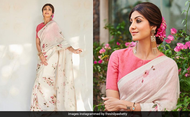 Shilpa Shetty Gives Autumn Her Summery Touch In A Breezy Floral Saree