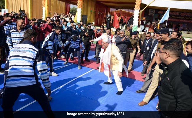 Watch: Uttarakhand Chief Minister Pushkar Dhami Shows Kabaddi Moves At Junior Tournament