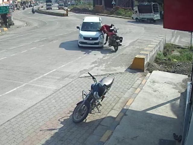 Woman, Child Flung Into Air As Car Rams Into Bike In Pune