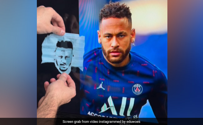 Artist Makes Portrait Of Neymar On A Face Mask, Internet Is Impressed