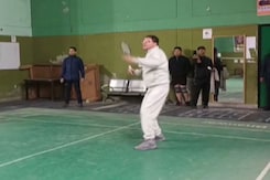 Watch: Uttarakhand Chief Minister Plays Badminton In Almora Watch: Uttarakhand Chief Minister Plays Badminton In Almora