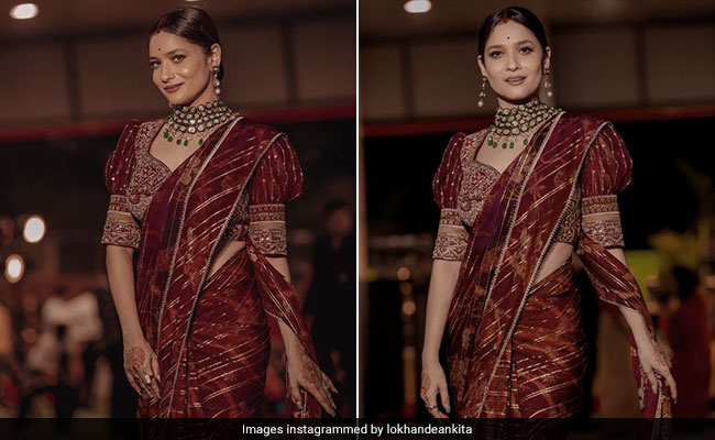 Ankita Lokhande Is Walking, Breathing And Living In Royalty In A Deep Red Saree