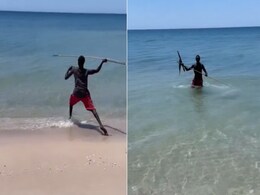 VIDEO: कहीं देखी है ऐसी निशानेबाजी, दूर से ही समुद्र में मंडराती मछली का किया शिकार VIDEO: कहीं देखी है ऐसी निशानेबाजी, दूर से ही समुद्र में मंडराती मछली का किया शिकार