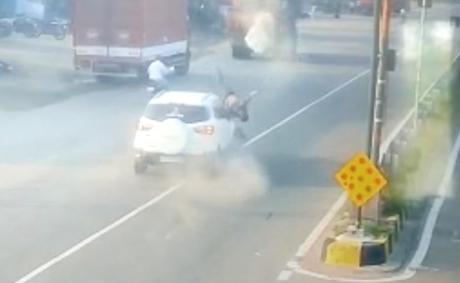 Video: Man Dies After Bike Collides With Speeding SUV In Tamil Nadu