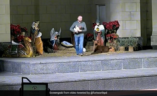 Watch: Man Steals "Baby Jesus" From The Nativity Scene In Texas
