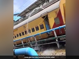 Watch: Water Dramatically Gushes Out Of Leaked Pipe On Railway Track Watch: Water Dramatically Gushes Out Of Leaked Pipe On Railway Track