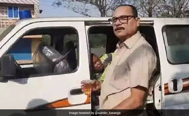 Driver Halts Ambulance By Road Side To Have A Drink, Serves Peg To Patient