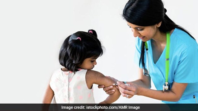 Children are given two doses of the MMR vaccine.