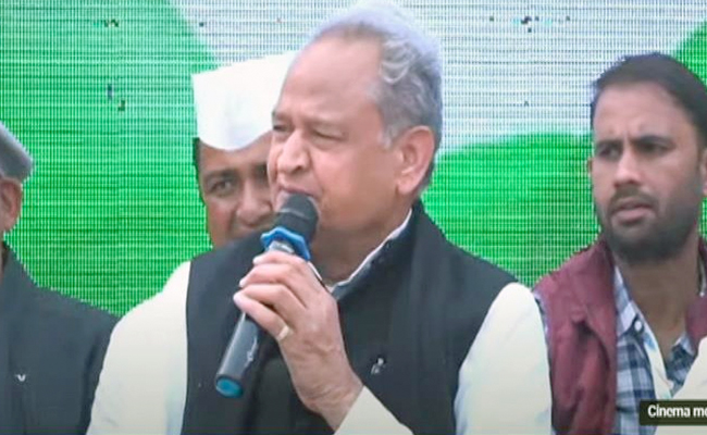 Ashok Gehlot Credits "Good Governance" After Congress Leads In Rajasthan Election