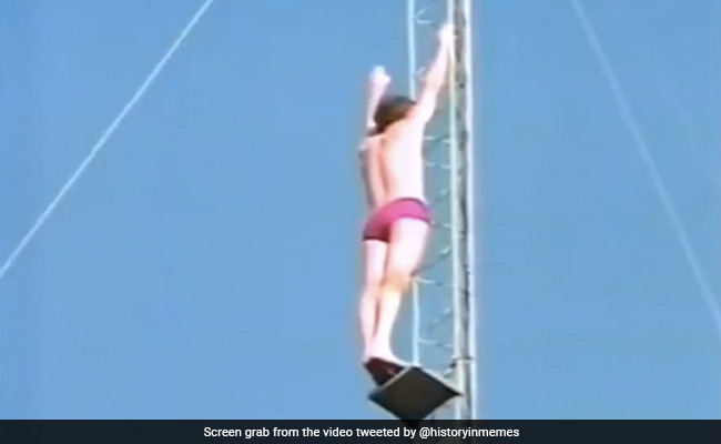 Old Video Showing Diver Jumping From 172 Feet To Create Record, Goes Viral Again