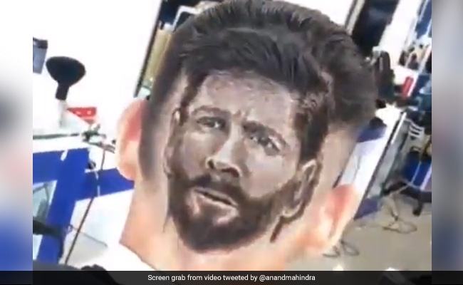 Watch: Anand Mahindra Shares Incredible Video Of Barber Portraying Messi's Face In Haircut