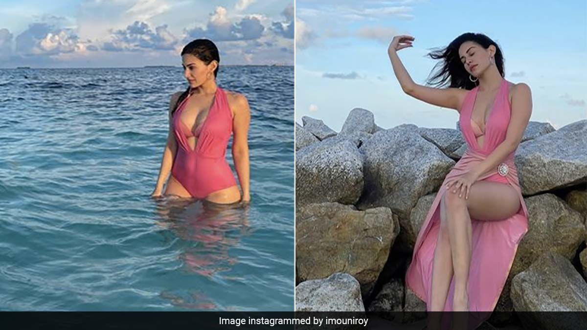 Amyra Dastur's "Sunkissed" Maldives Style Includes A Stunning Pink Swimsuit In The Sea