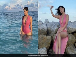 Amyra Dastur's "Sunkissed" Maldives Style Includes A Stunning Pink Swimsuit In The Sea Amyra Dastur's "Sunkissed" Maldives Style Includes A Stunning Pink Swimsuit In The Sea