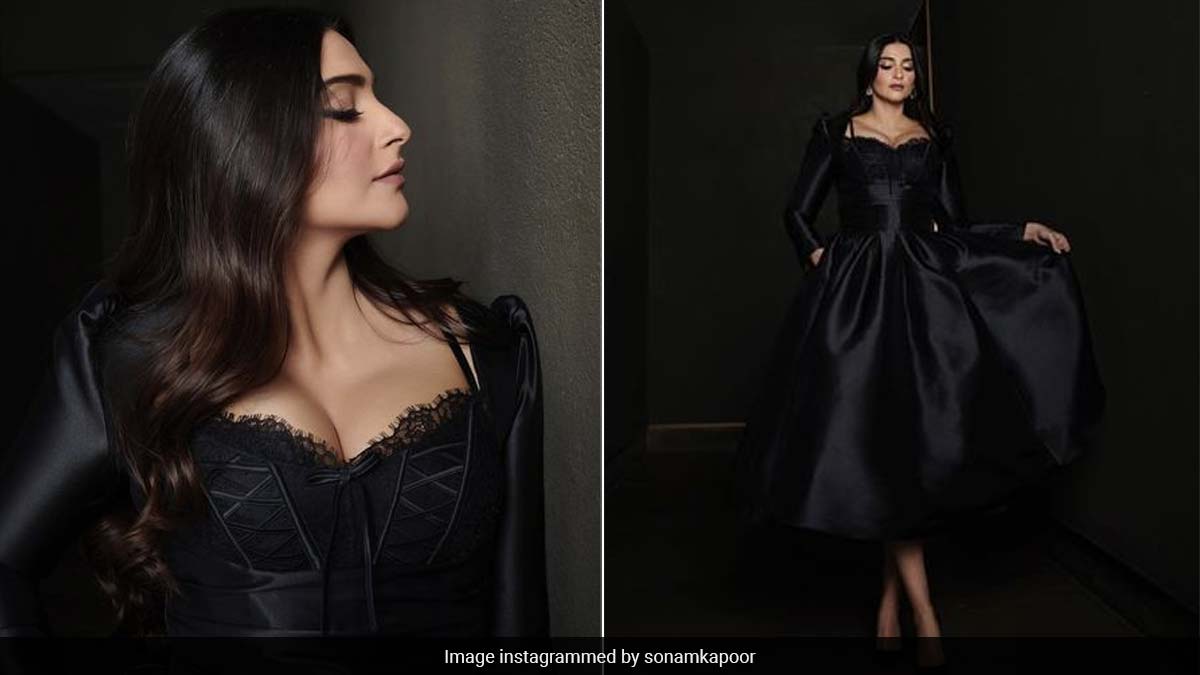 Just Sonam Kapoor Flaunting A Chic Black Dress Like Its Nobody's Business