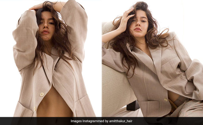 Shanaya Kapoor Looks Like She Walked Straight Off The Runway In A Oversized Checked Pantsuit