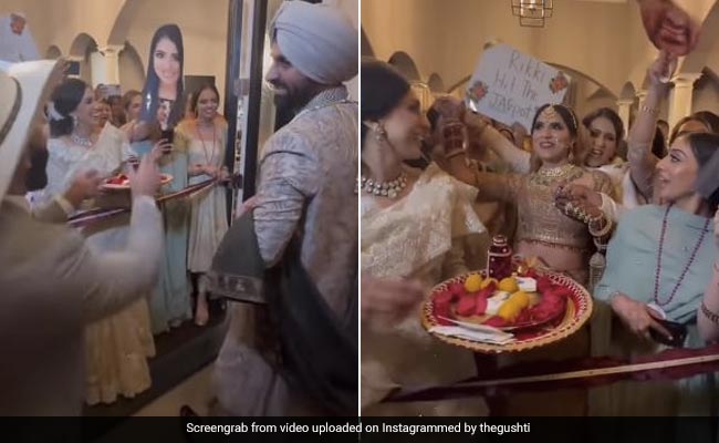 VIDEO: ‘साजन जी घर आये’ पर दुल्हन ने डांस करके किया दूल्हे का स्वागत तो दूल्हे और उसके दोस्तों का यूं आया जवाब