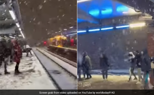 Watch: Commuters Pass Time With Snowball Fights At London Station As Trains Are Delayed