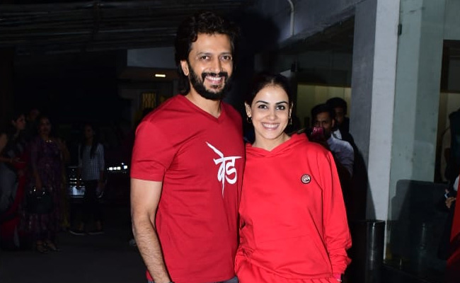 Riteish Deshmukh And Genelia D'Souza, Twinning And Winning At <i>Ved</i> Screening