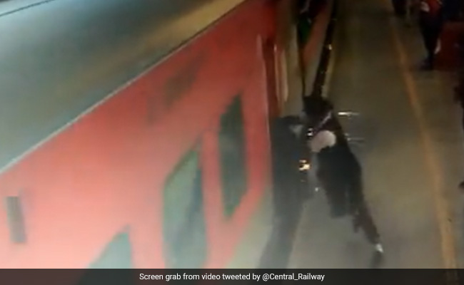 Watch: Hero Ticket Examiner Saves Man From Falling Under Moving Train At Nagpur Railway Station
