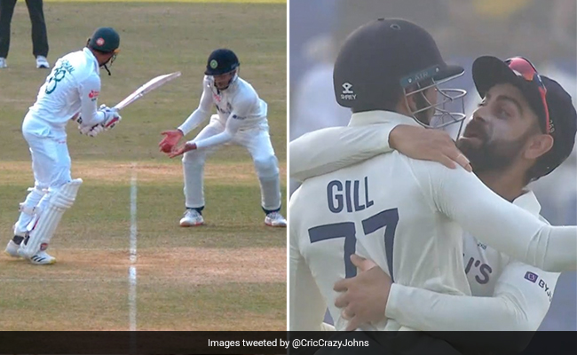 VIDEO: शुभमन गिल ने लपका हैरतअंगेज कैच तो खुशी से उछल पड़े विराट कोहली, गले से लगाया