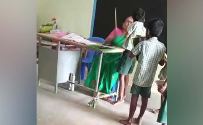 Tamil Nadu Teacher Hits Child On Head With Stick Over Math Question