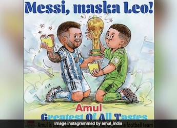FIFA World Cup 2022: Amul Celebrates Argentina's Win With Lionel Messi Topical FIFA World Cup 2022: Amul Celebrates Argentina's Win With Lionel Messi Topical