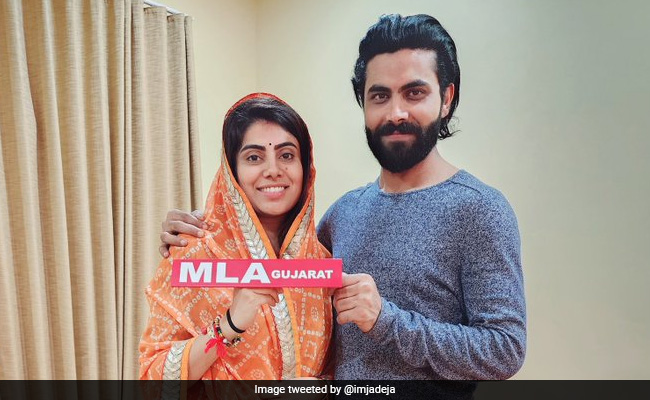 "Hello MLA": Cricketer Ravindra Jadeja Congratulates Wife Rivaba Who Won Gujarat Seat