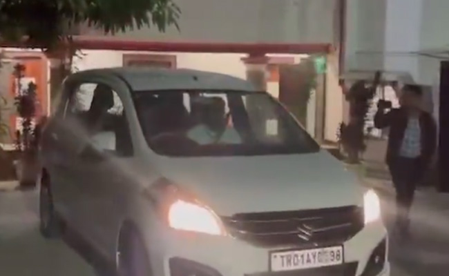 Tripura Chief Minister Drives His Car To Join Argentina Fans During Final
