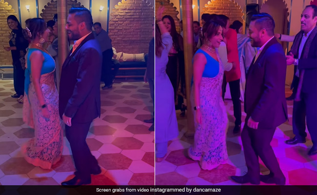 पति-पत्नी चुरा के दिल मेरा...गाने पर डांस कर रहे थे, लोगों की नज़रें पीछे खड़े एक शख्स पर ही अटक गईं - देखें Video