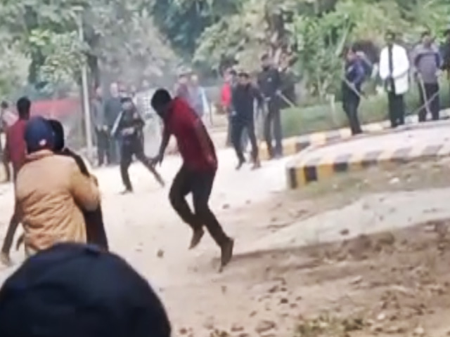 Violence At Allahabad University, Stones Thrown, Bike Set On Fire