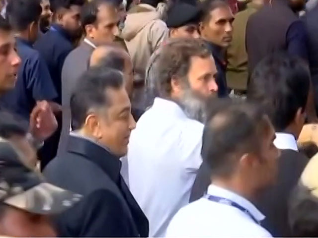 Actor Kamal Haasan Joins Congress Yatra With Gandhis In Delhi