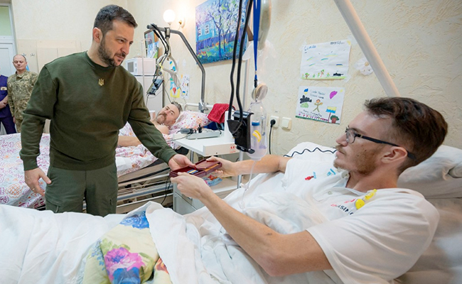 President Zelensky Meets Ukrainian Soldiers At Front Lines In Donbas, Kharkiv