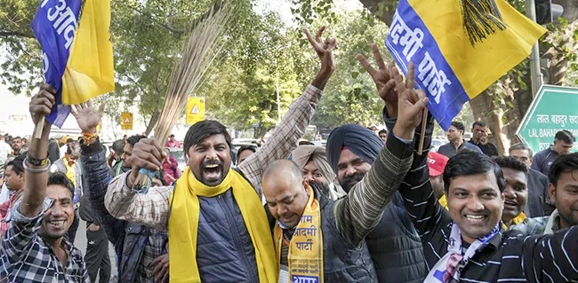 Music, Dance At AAP Office After Historic Win In Delhi Civic Body Polls