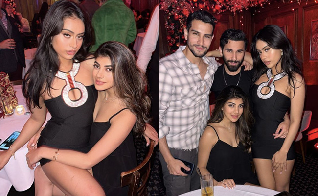 Nysa Devgan Is Already The Christmas Star In Her Cutout Black Mini Dress