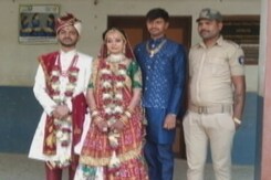 Gujarat Couple Votes On Wedding Day Gujarat Couple Votes On Wedding Day