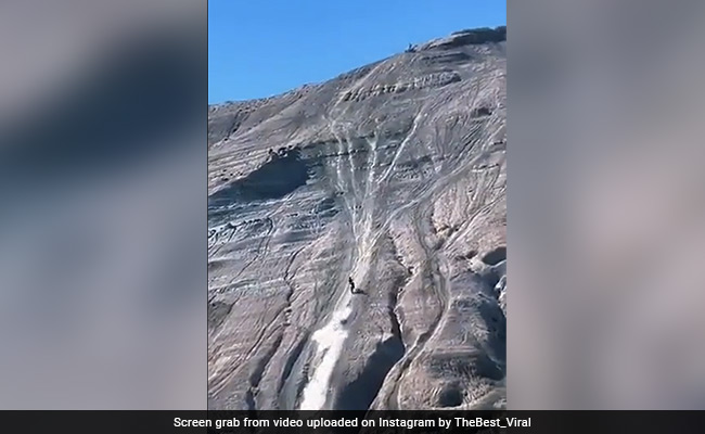Video Of Man Riding Motorbike On Steep Rocks Goes Viral