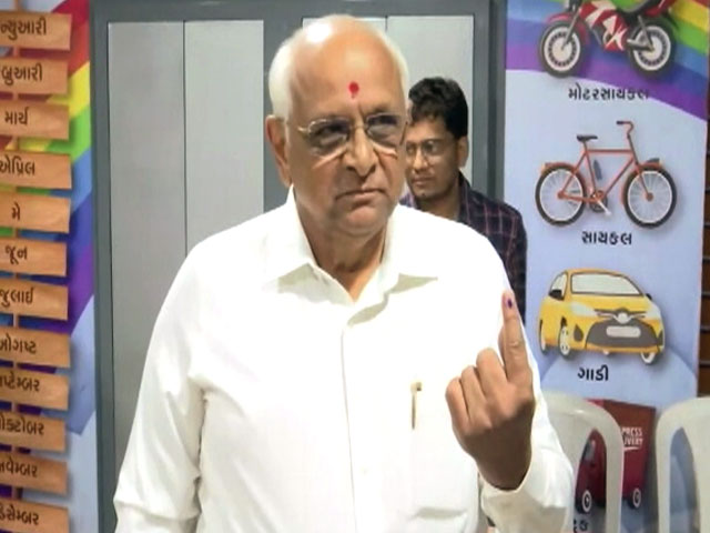 Gujarat Chief Minister Bhupendra Patel Cast Vote In Ahmedabad