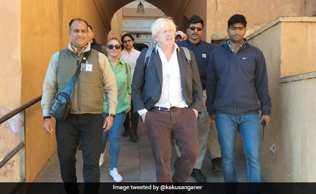 UK's Former PM Boris Johnson, In India, Visits Jaipur's Famous Forts